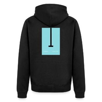 Swimming Competition  Modernes Schwimmsport Poster - Unisex Premium Bio Zip Hoodie - Schwarz - Hinten - Nico (187cm)