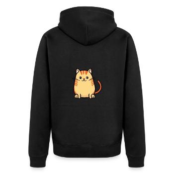 Juste mignon chaton - Veste à capuche bio Premium Unisexe - noir - Dos - Nico (187cm)