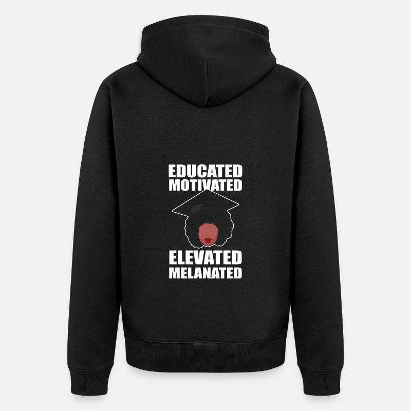 Master Studium Abschlussfeier - Unisex Premium Bio Zip Hoodie - Schwarz