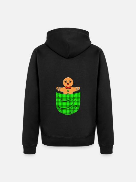 Lebkuchenmann Lebkuchenherz Lebkuchen Naschen - Unisex Premium Bio Zip Hoodie - Schwarz
