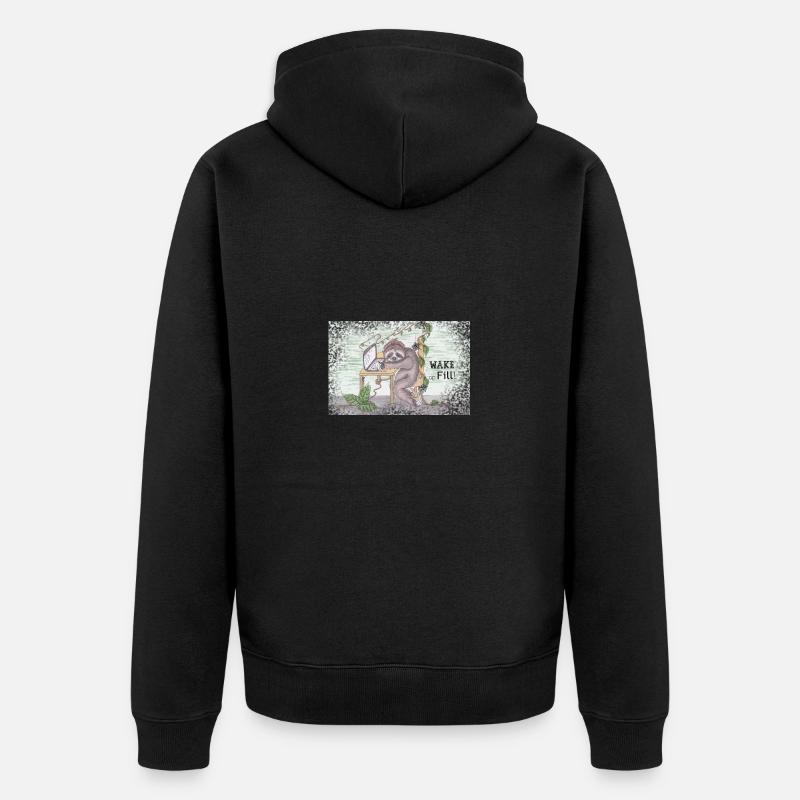 Fill at WORK - Unisex Premium Bio Zip Hoodie - Schwarz