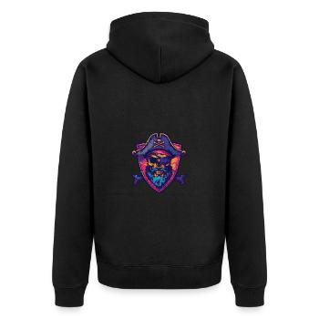 Crâne de pirate - Veste à capuche bio Premium Unisexe - noir - Dos - Nico (187cm)