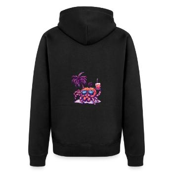 Tarantula Summer Beach Bande dessinée - Veste à capuche bio Premium Unisexe - noir - Dos - Nico (187cm)