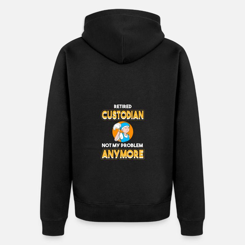 Gardien d’école - Veste à capuche bio Premium Unisexe - noir