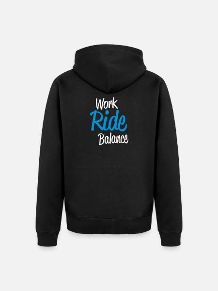 workridew - Unisex Premium Organic Zip Hoodie - black