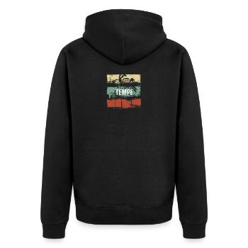 Tempe Arizona Artistic Vacation Souvenir Abstract - Unisex Premium Organic Zip Hoodie - black - Back - Nico (187cm)