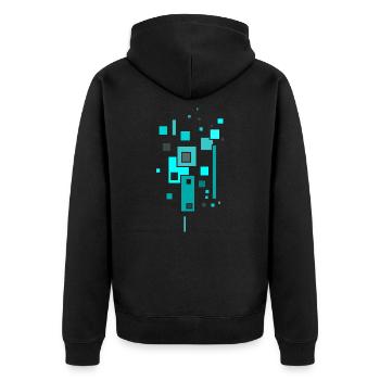 Couleurs du motif - Veste à capuche bio Premium Unisexe - noir - Dos - Nico (187cm)