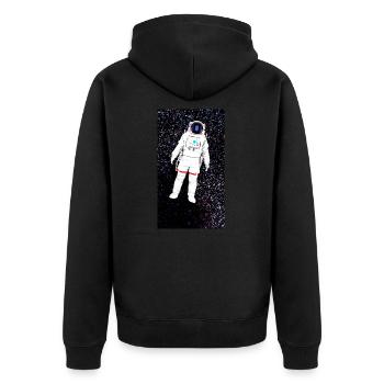 Un astronaute dans l’espace - Veste à capuche bio Premium Unisexe - noir - Dos - Nico (187cm)
