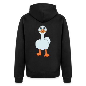 Drôle de majeur canard - Veste à capuche bio Premium Unisexe - noir - Dos - Nico (187cm)