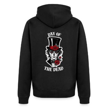 Gothic Magician. - Unisex Premium Organic Zip Hoodie - black - Back - Nico (187cm)