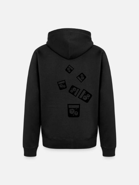Whisky Icon - Unisex Premium Bio Zip Hoodie - Schwarz