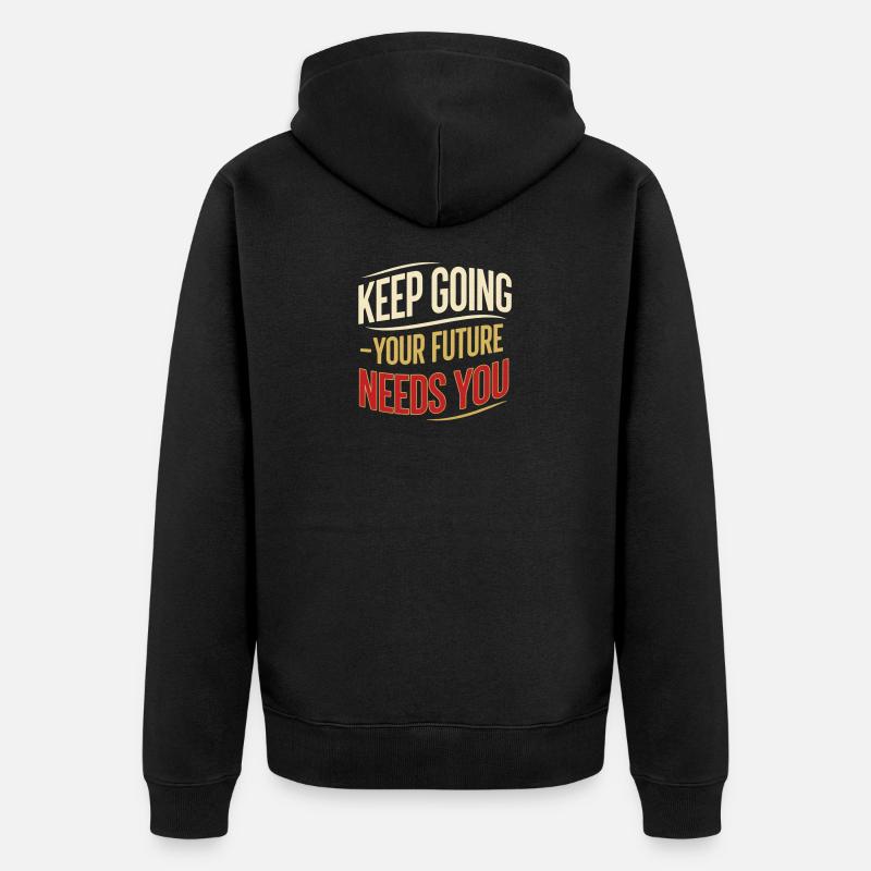 Continuez Vers Avenir - Veste à capuche bio Premium Unisexe - noir