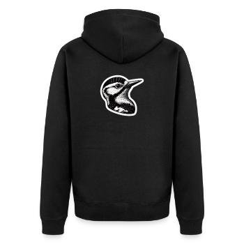 Specht - Unisex Premium Bio Zip Hoodie - Schwarz - Hinten - Nico (187cm)