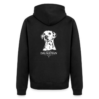 Dalmatian Mom Dog Dog Dalmatian Wilsigns - Unisex Premium Organic Zip Hoodie - black - Back - Nico (187cm)