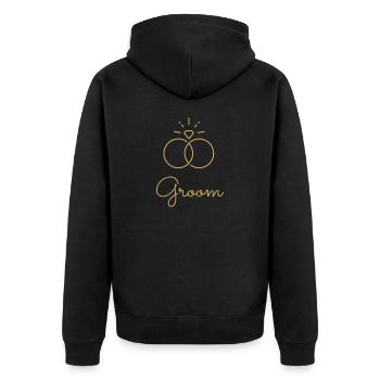 Marié - Veste à capuche bio Premium Unisexe - noir - Dos - Nico (187cm)