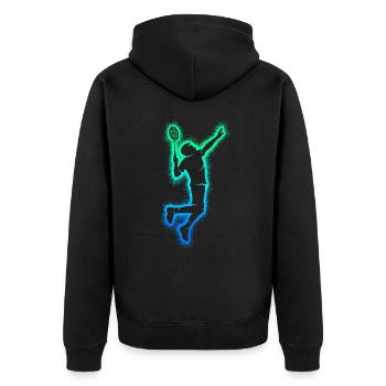 Joueurs de badminton Badminton Enfants Garçons Badminton - Veste à capuche bio Premium Unisexe - noir - Dos - Nico (187cm)
