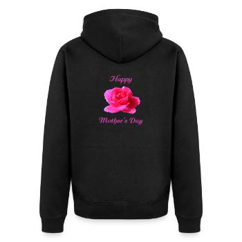 Fête des mères Fête des mères - Veste à capuche bio Premium Unisexe - noir - Dos - Nico (187cm)