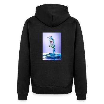 poisson - Veste à capuche bio Premium Unisexe - noir - Dos - Nico (187cm)