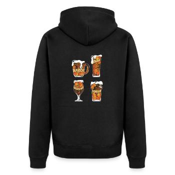 Sagt Ihnen alles Gute - Bier-T-Shirts - Unisex Premium Bio Zip Hoodie - Schwarz - Hinten - Nico (187cm)