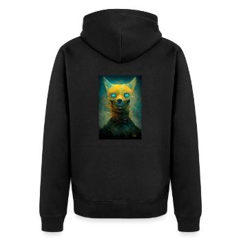 Chien radioactif - Veste à capuche bio Premium Unisexe - noir - Dos - Nico (187cm)