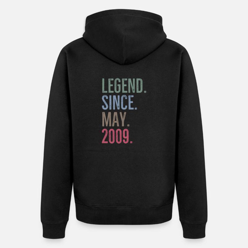Légende depuis mai 2009 - Veste à capuche bio Premium Unisexe - noir