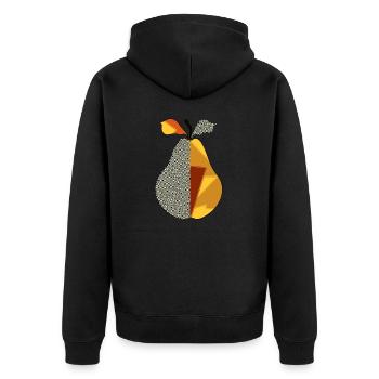 Poire - Veste à capuche bio Premium Unisexe - noir - Dos - Nico (187cm)