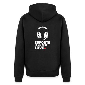 Esports & Jeux - Veste à capuche bio Premium Unisexe - noir - Dos - Nico (187cm)