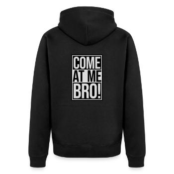 Viens à moi bro - Veste à capuche bio Premium Unisexe - noir - Dos - Nico (187cm)