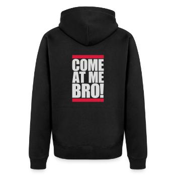 Viens à moi bro - Veste à capuche bio Premium Unisexe - noir - Dos - Nico (187cm)