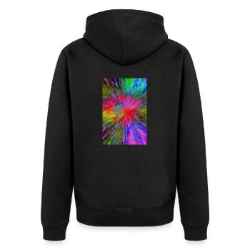 Très bel art avec toutes les couleurs - Veste à capuche bio Premium Unisexe - noir - Dos - Nico (187cm)