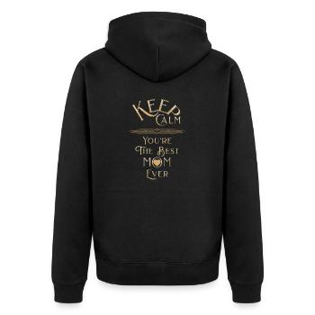 Reste ordonné, tu es la meilleure mère - Veste à capuche bio Premium Unisexe - noir - Dos - Nico (187cm)