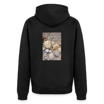 galets de plage - Veste à capuche bio Premium Unisexe - noir - Dos - Nico (187cm)