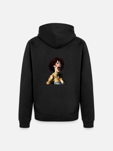 Der Schrei #1 - Unisex Premium Bio Zip Hoodie - Schwarz