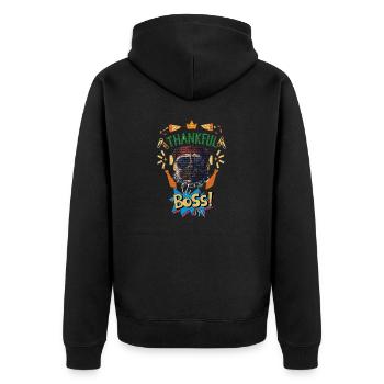 A cool pug dog. - Unisex Premium Organic Zip Hoodie - black - Back - Nico (187cm)