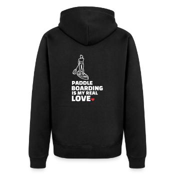 J’adore le paddleboard - Veste à capuche bio Premium Unisexe - noir - Dos - Nico (187cm)