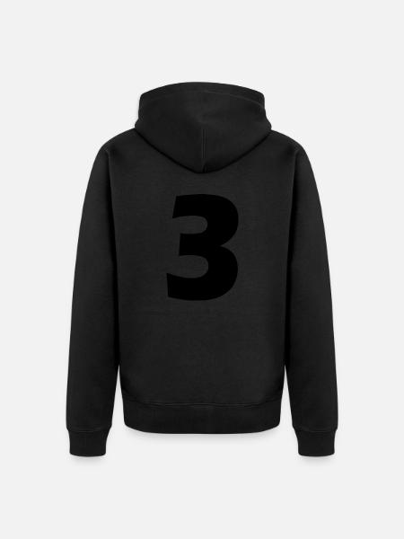 3 - Veste à capuche bio Premium Unisexe - noir