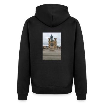 The King before Frederick's Church - Unisex Premium Organic Zip Hoodie - black - Back - Nico (187cm)