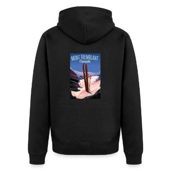 Mont Tremblant Canada Ski - Veste à capuche bio Premium Unisexe - noir - Dos - Nico (187cm)
