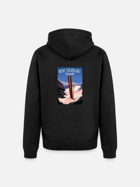 Mont Tremblant Canada Ski - Unisex Premium Organic Zip Hoodie - black