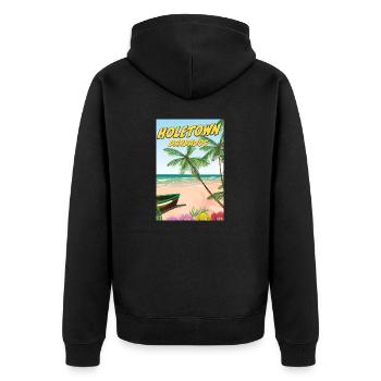 Holetown Barbade - Veste à capuche bio Premium Unisexe - noir - Dos - Nico (187cm)