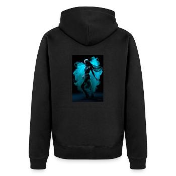 Cyan Beauté 2 - Veste à capuche bio Premium Unisexe - noir - Dos - Nico (187cm)