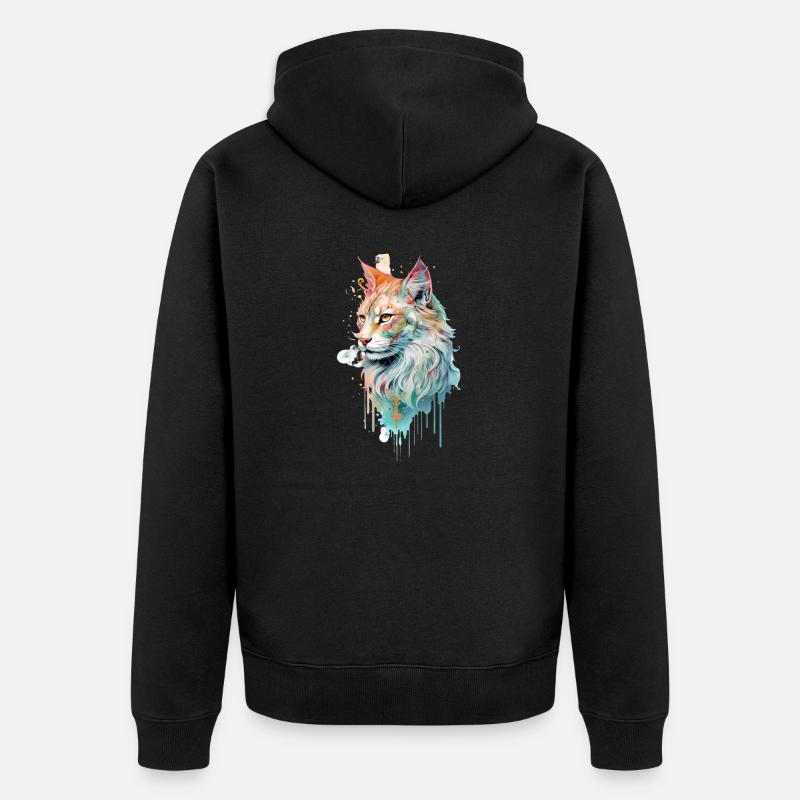 Chat accrocheur - Veste à capuche bio Premium Unisexe - noir