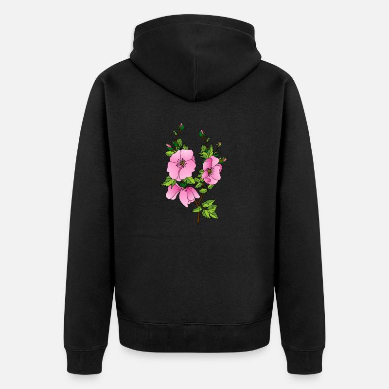 Fleur - Veste à capuche bio Premium Unisexe - noir