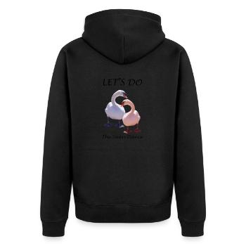Cygne - Veste à capuche bio Premium Unisexe - noir - Dos - Nico (187cm)