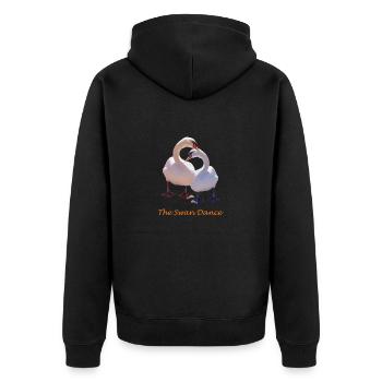 cygne - Veste à capuche bio Premium Unisexe - noir - Dos - Nico (187cm)