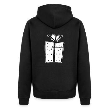 Geburtstag - Unisex Premium Bio Zip Hoodie - Schwarz - Hinten - Nico (187cm)