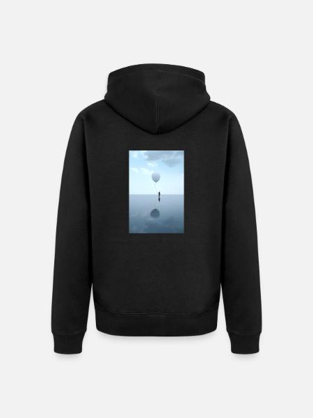Calming Balloon - Unisex Premium Bio Zip Hoodie - Schwarz
