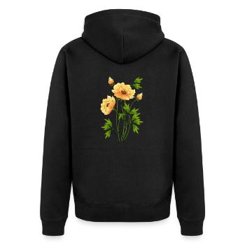 Fleur - Veste à capuche bio Premium Unisexe - noir - Dos - Nico (187cm)
