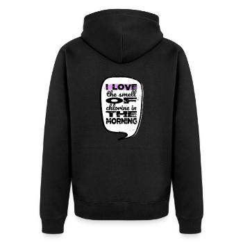 Déclaration Blague Natation Drôle Cool - Veste à capuche bio Premium Unisexe - noir - Dos - Nico (187cm)