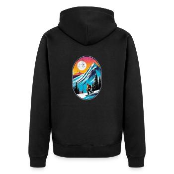 snowboard neige et ski - Veste à capuche bio Premium Unisexe - noir - Dos - Nico (187cm)